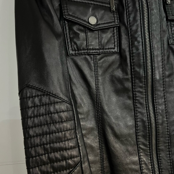 Michael Kors black super soft leather moto jacket - Picture 3 of 4